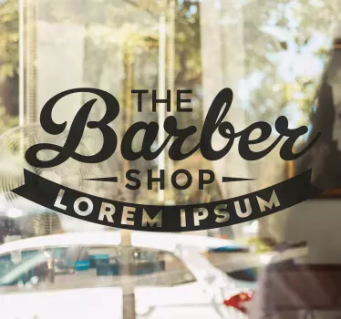 Autocolantes de moda Barbearia personalizável com nome - TenStickers