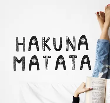 Autocolantes de motivação pessoal Hakuna matata - TenStickers