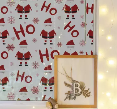 Autocolantes de Natal Papai noel e padrão hohoho - TenStickers