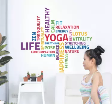 Autocolantes de outros desportos Conceitos de yoga - TenStickers