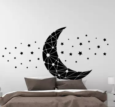 Autocolantes  de padrões abstratos Lua e estrelas - TenStickers