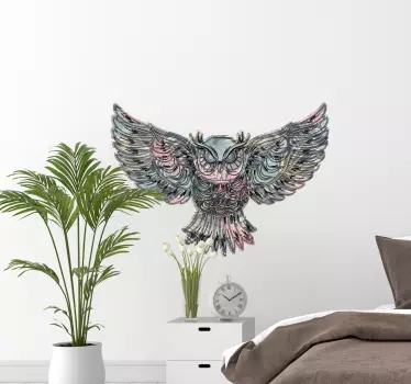 Autocolantes de pássaros e aves Coruja com alma da floresta - TenStickers