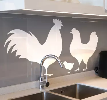 Autocolantes de pássaros e aves Família de galo - TenStickers