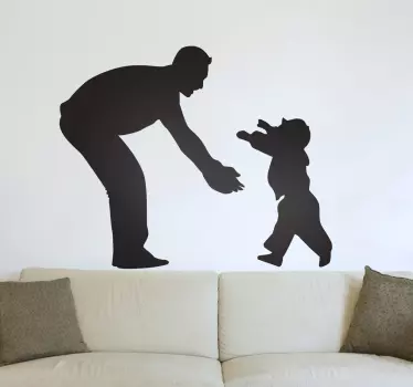 Autocolantes de pessoas vinis decorativos pai e filho - TenStickers