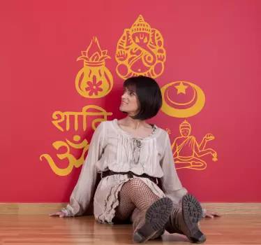 Autocolantes de política e religião Decalques símbolos hindus - TenStickers