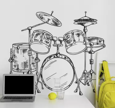 Autocolantes musica bateria - TenStickers