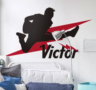 Autocolantes decorativos de rock Rockeiro com Nome - TenStickers