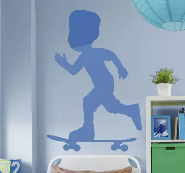 Autocolantes  de silhuetas Skatista de silhueta correndo - TenStickers