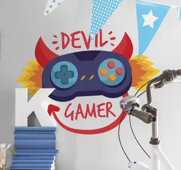 Vinil autocolante videojogo Jogador do diabo - TenStickers