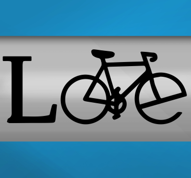 Autocolantes decorativo para bicicletas Amo bicicleta - TenStickers