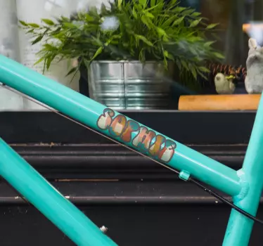 Autocolantes decorativo para bicicletas Cores diferentes nome per - TenStickers