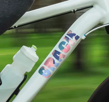 Autocolantes decorativo para bicicletas Nome colorido personalizá - TenStickers