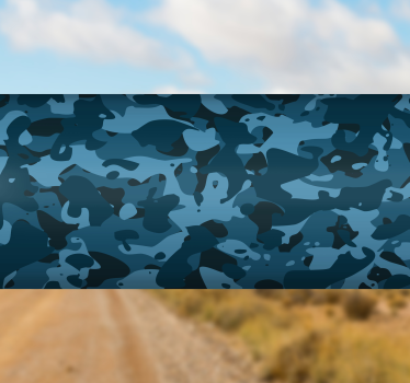 Autocolantes decorativo para bicicletas Padrão militar azul - TenStickers