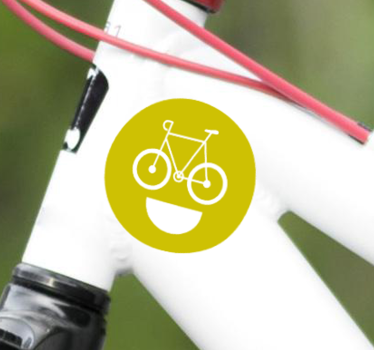 Autocolantes decorativo para bicicletas Sorriso de bicicleta - TenStickers
