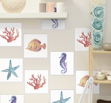 Adesivos azulejos Animais marinhos - TenStickers