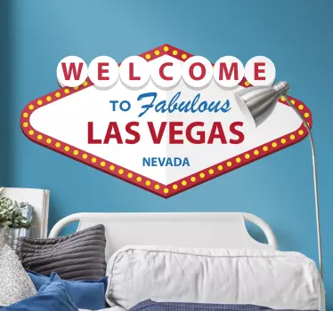 autocolantes decorativos de banners Bem-vindo a las vegas - TenStickers