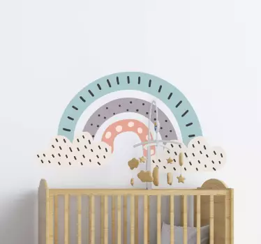Autocolantes decorativos de contos infantis Arco-íris nórdico tri - TenStickers