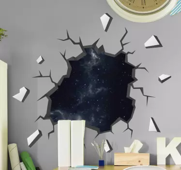 Autocolantes decorativos de efeitos visuais Céu noturno 3d - TenStickers