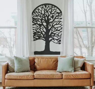 Autocolantes decorativos de flores e plantas árvore arqueada - TenStickers