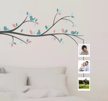 Autocolantes decorativos de flores e plantas árvore com fotos per - TenStickers