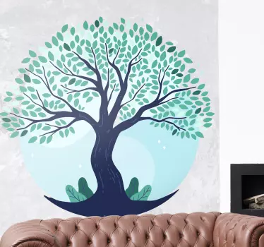 Autocolantes decorativos de flores e plantas árvore da vida em az - TenStickers