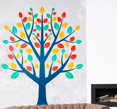Autocolantes decorativos de flores e plantas árvore da vida folha - TenStickers