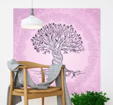 Autocolantes decorativos de flores e plantas Estilo mandala árvor - TenStickers