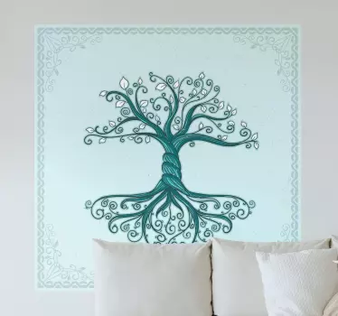 Autocolantes decorativos de flores e plantas Nó da árvore da vida - TenStickers