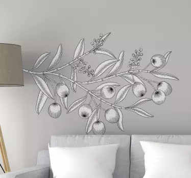 Autocolantes decorativos de flores e plantas Ramos de oliveira - TenStickers