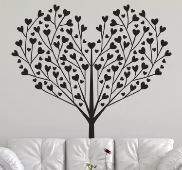 Autocolantes decorativos de flores e plantas Ramos do coração - TenStickers