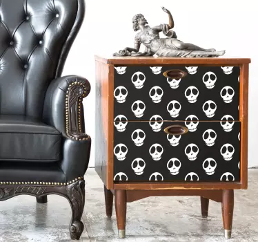 Autocolantes decorativos de halloween Padrão de caveiras - TenStickers