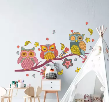 Autocolantes decorativos de ilustrações árvore com galhos ondulad - TenStickers