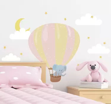 Autocolantes decorativos de ilustrações Elefante balão - TenStickers