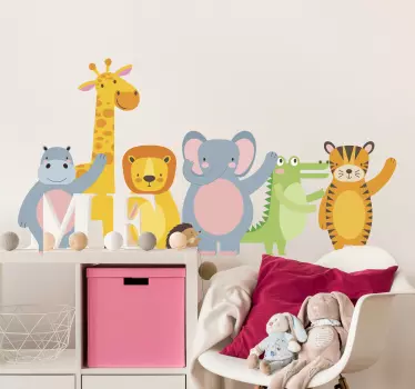 Autocolantes decorativos de ilustrações Filhotes de selva - TenStickers