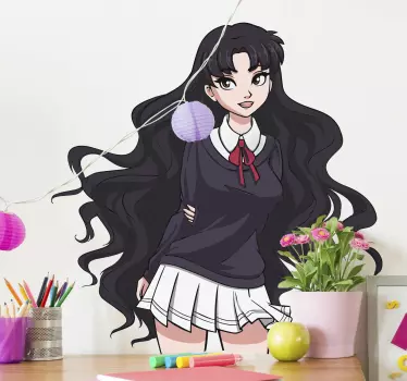 Autocolantes decorativos de ilustrações Menina da escola de anime - TenStickers
