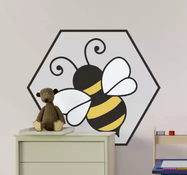 Autocolantes decorativos de insetos Abelha de desenho clássico - TenStickers
