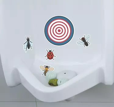 Autocolantes decorativos de insetos Alvo de mictório - TenStickers