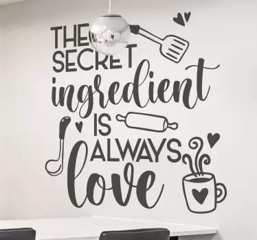 Autocolantes decorativos de lar Ingrediente secreto é sempre cita - TenStickers