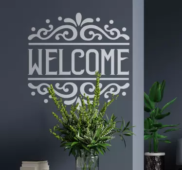 Autocolantes decorativos de lar Sinal antigo bem-vindo - TenStickers