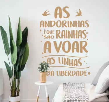Autocolantes decorativos de letras de canções "andorinhas" - TenStickers