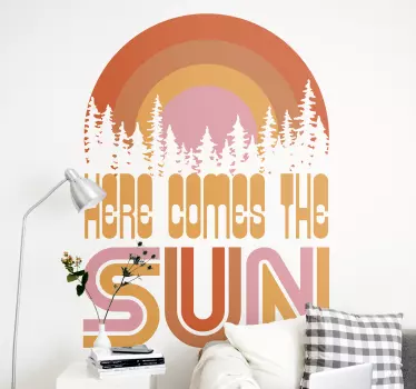 Autocolantes decorativos de letras de canções Sol vintage - TenStickers