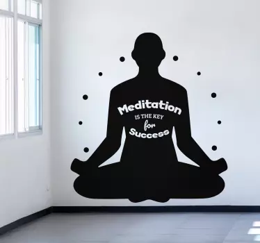 Autocolantes decorativos de motivação pessoal Meditação de texto - TenStickers