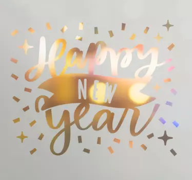 Autocolantes decorativos de Natal Banner de ano novo - TenStickers