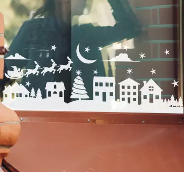Autocolantes decorativos de Natal Cena de natal - TenStickers