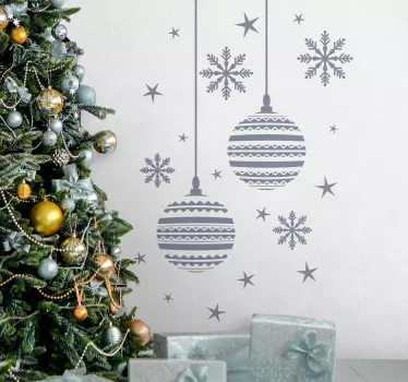 Autocolantes decorativos de Natal Decoração elegante feliz natal - TenStickers