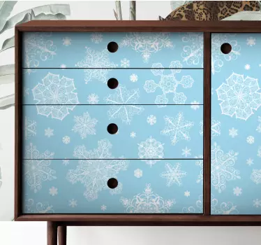 Autocolantes decorativos de Natal Flocos de neve brancos sobre fu - TenStickers