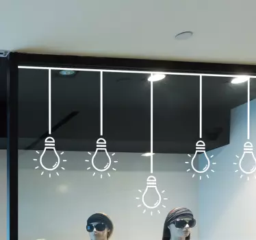 Autocolantes decorativos de Natal Lâmpadas nórdicas para lojas - TenStickers