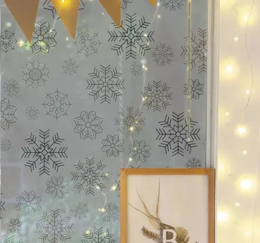 Autocolantes decorativos de Natal Padrão de flocos de neve - TenStickers