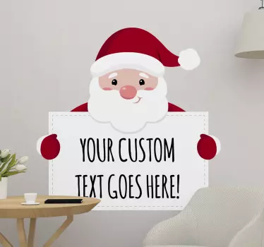 Autocolantes decorativos de Natal Papai noel personalizado - TenStickers