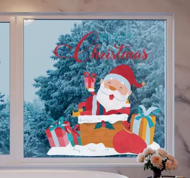 Autocolantes decorativos de Natal Temos um feliz natal com o papa - TenStickers